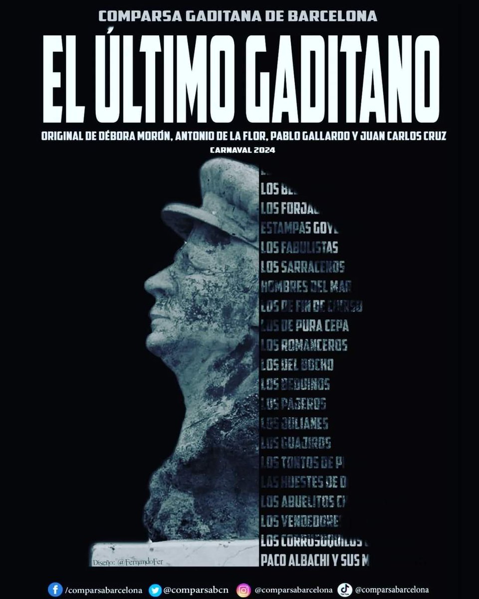 Sabemos por la historia quién fue el primero... pero ¿y el último?

Fdo. El último gaditano 

#apagoycierroyo
#comparsagaditanadebarcelona
#coac2024
#carnavaldecadiz