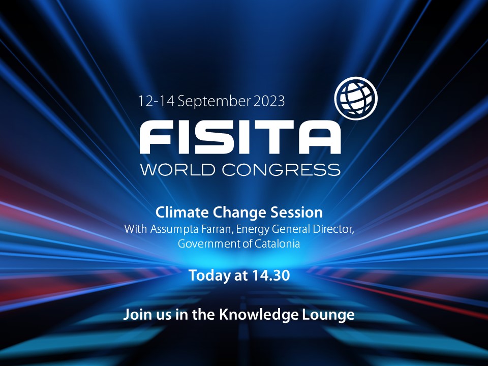 📢Join us in the Knowledge Lounge at #TMCE for our next session

📌Climate Change Session - Assumpta Farran, Energy General Director, Government of Catalonia

🕒14.30

#FISITAworldcongress #TMCE #visionzero #carbonneutral #FISITA #futureofmobility #automotive #climatechange