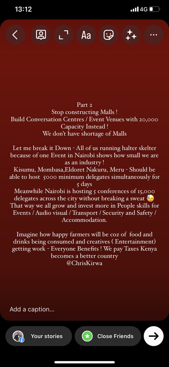 chriskirwa's tweet photo. Investors ! Listen Up ! We have Shortage of International Event Venues not Malls
#OurEventsLife https://t.co/dk1PsBv7Tl