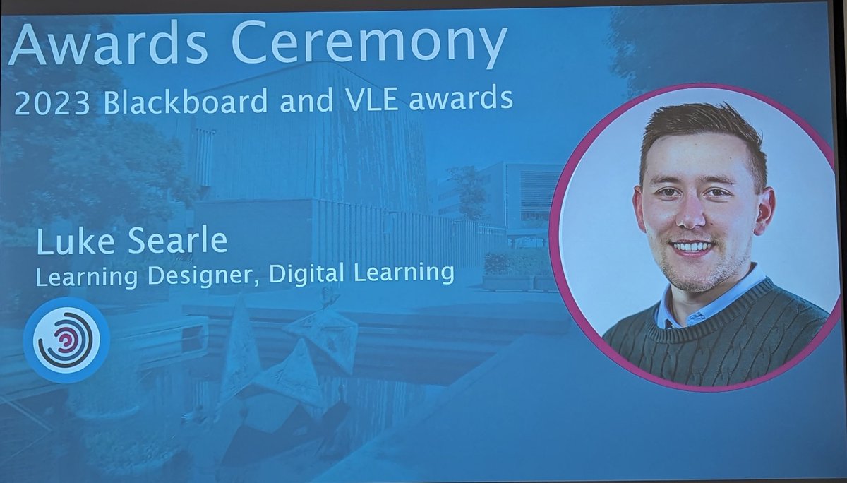 VMarMolinero's tweet photo. @LukedInLearning from @learnsoton Introducing the Blackboard and VLE awards 2023 and the new Digital Badges!! #CHEPstival https://t.co/oCvZWkmynp
