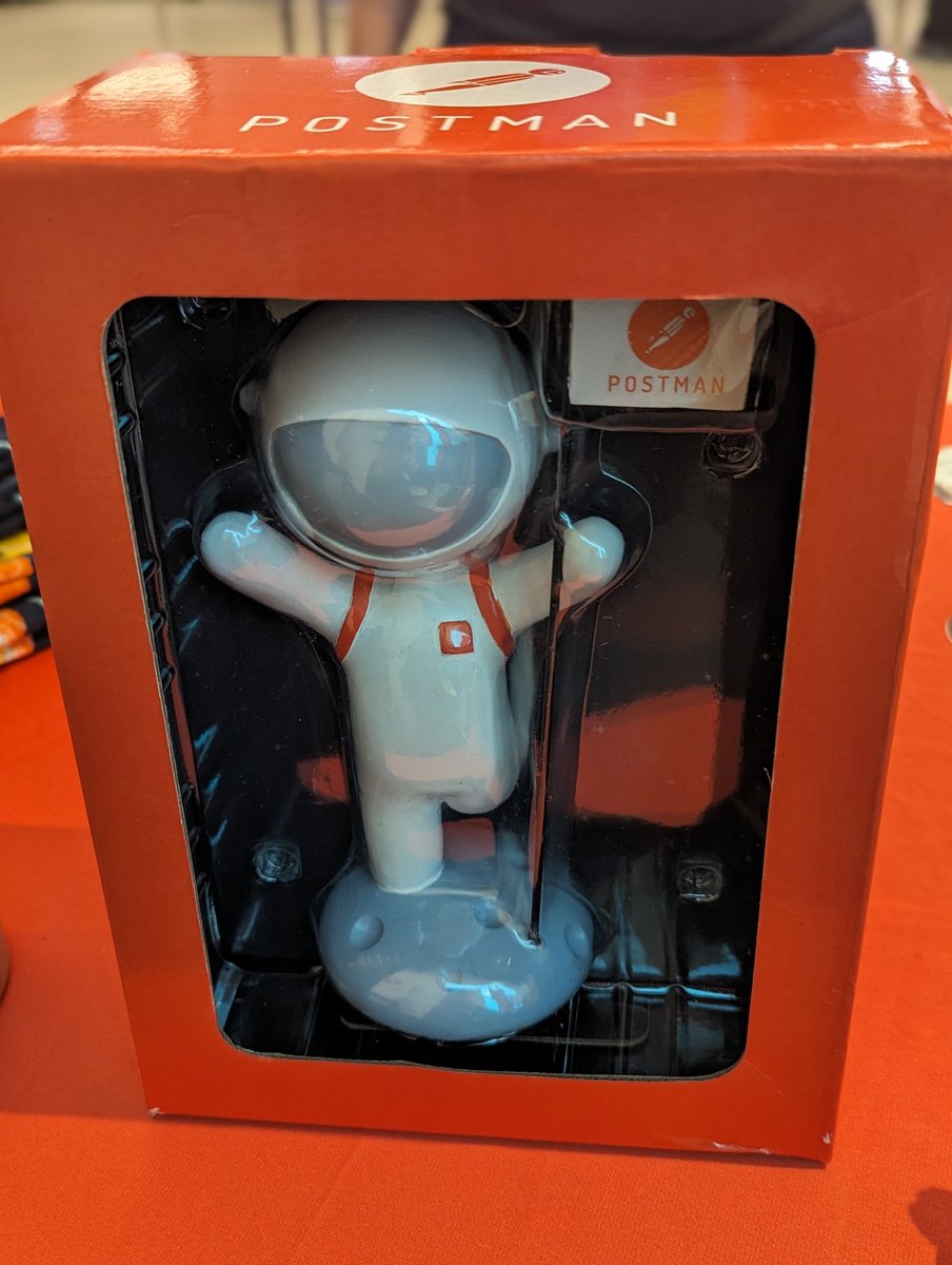 iandouglas736's tweet photo. Come win some exclusive @getpostman swag at our third and final talk today at #APIdaysLondon, and come by the booth to scan your badge for a limited edition Postman bobblehead! https://t.co/9dOEyeXLoH
