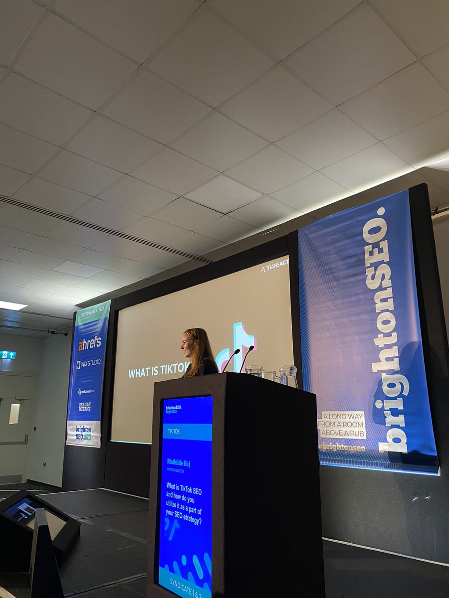 Our first speaker of the session is the amazing Mathilde Hoj. Her talk is all about how to utilise TikTok as part of your SEO strategy. #BrightonSEO