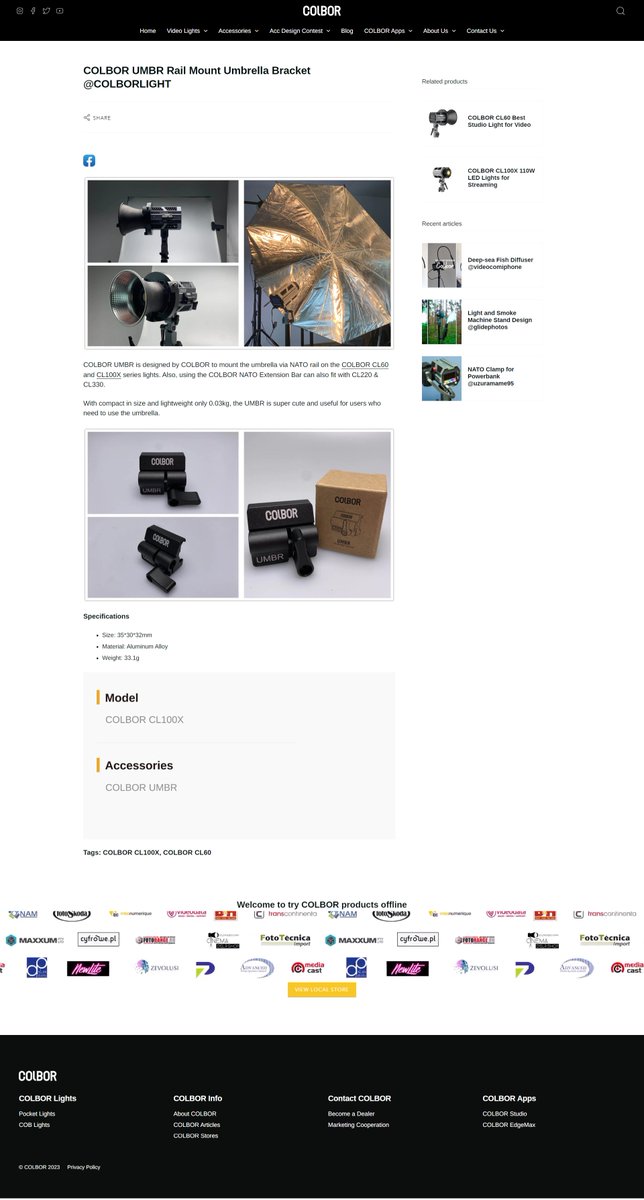 colborlight's tweet photo. UMBR Rail Mount Umbrella Bracket | COLBOR Accessories Design Contest Gallery
 
💡 Model: #ColborCL60 / #ColborCL100X
👨‍🎨 Designed by @colborlight 

🔗 Click to Enter, Win $30K Prizes 👉
https://t.co/bkCshBSOT6

#DIYcolborlight #colborlight #COLBORCL60 #COLBORCL60R #COLBORCL100X https://t.co/93Wr7YO8SZ