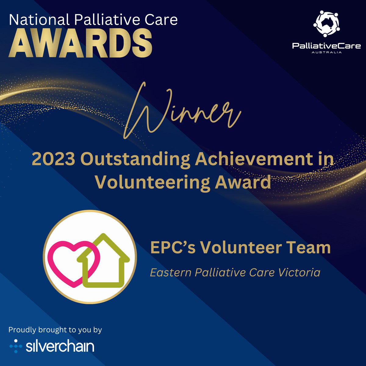 Congratulations to the Eastern Palliative Care Victoria's Volunteer Team for winning the 2023 Outstanding Achievement in Volunteering Award!! 🎊

#2023npcawards