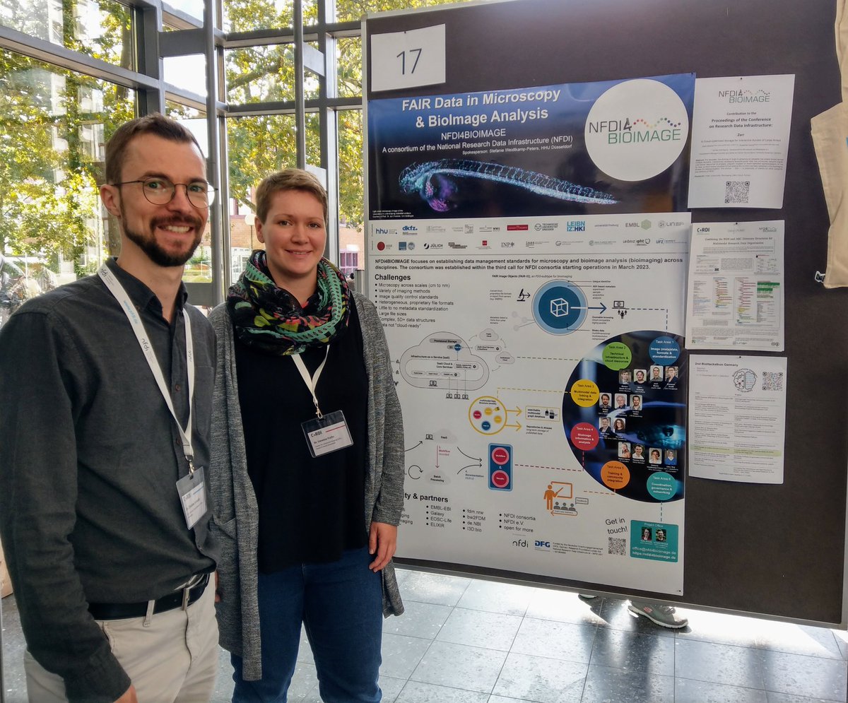Christian Schmidt (@schmchristian) on Twitter photo Day 3 at #CoRDI2023. <a href="/NFDI_de/">NFDI - @NFDI@nfdi.social</a>
Come meet us at the Market of the Consortia to exchange about plans and ideas for #RDM for #bioimaging.
<a href="/nfdi4bioimage/">NFDI4BIOIMAGE</a> Day 3 at #CoRDI2023. <a href="/NFDI_de/">NFDI - @NFDI@nfdi.social</a>
Come meet us at the Market of the Consortia to exchange about plans and ideas for #RDM for #bioimaging.
<a href="/nfdi4bioimage/">NFDI4BIOIMAGE</a>