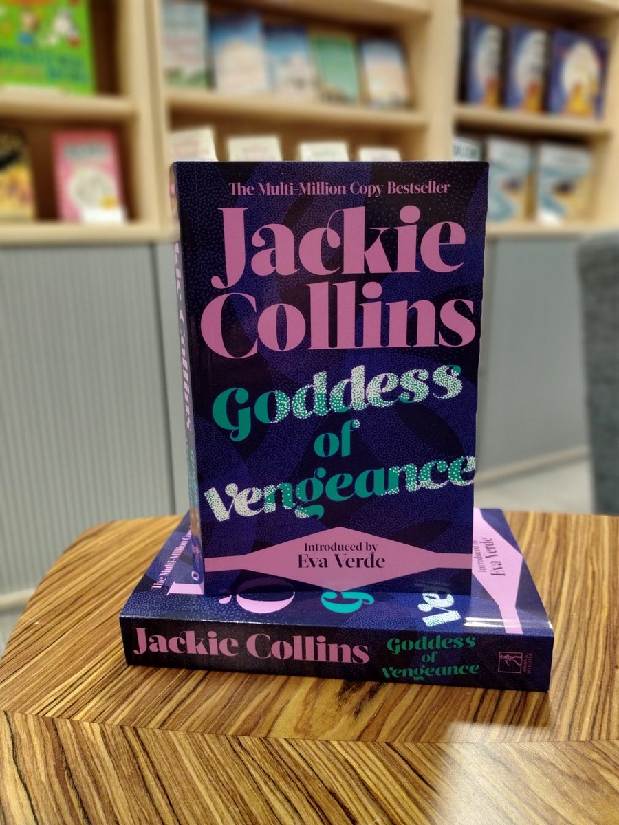 Out today in all good #ChooseBookshops, the new PB edition of #GoddessOfVengeance! ‘An assassin of gender stereotypes & patriarchal double-standards, @jackiejcollins made sure that women succeed in all the places a man can & do things better, too’ @Evakinder #BeMoreJackie