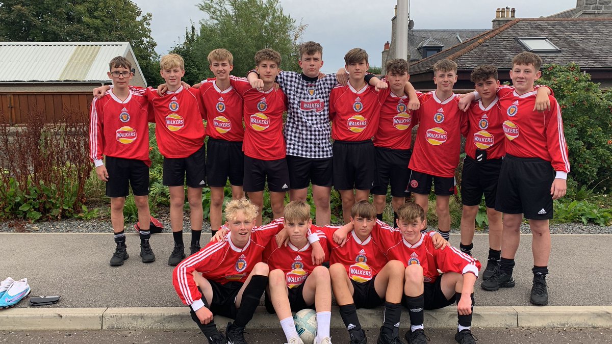BanffAcademyBXA's tweet photo. Well done to our S3 Boys’ Football Team on their 8- 3 victory yesterday against Inverurie Academy. Congratulations to Mason and Fabian on scoring hat tricks #TeamBanff ⚽ 😃 https://t.co/1VdJJzNbMg