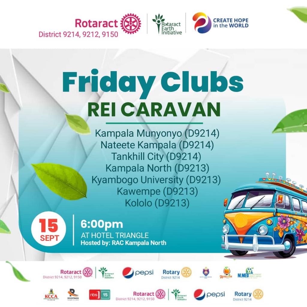 This Friday, together with other Friday clubs, we shall be hosting the @EarthRotaract caravan at our usual venue, Hotel Triangle.

Come join us as we contribute towards this great initiative.

#KANOsMeetUps 
#KANOsCreatingHopeInTheWorld 
#REINTUNGAMOEDITION