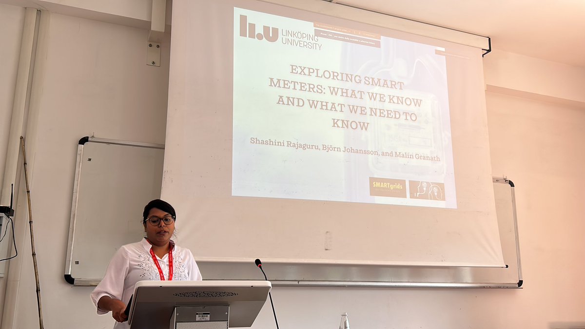 Shashini Rajaguru presenting the paper titled “Exploring Smart Meters: What we Know  and What we Need to Know”.