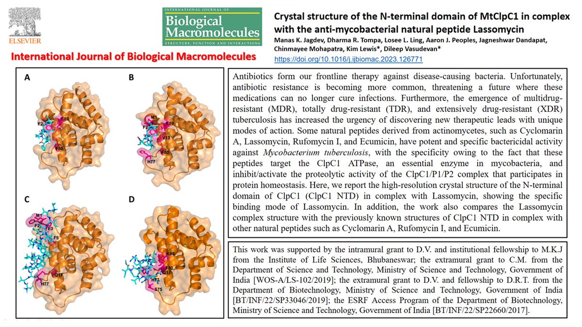 RGCB_Trivandrum's tweet photo. 1/2 A new publication from the laboratory of Dr. Dileep Vasudevan, Scientist, Transdisciplinary Program #RGCB Published in the journal "International Journal of Biological Macromolecules".
@DBTIndia https://t.co/MyxX2Gth5C