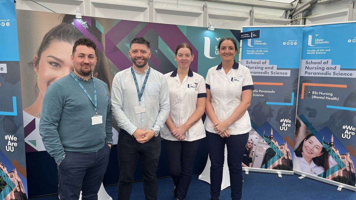 The fantastic Mental Health team @McBrearty_P @ConMaguire3 @susan_mcg1 along with our amazing second year students during @UlsterUni  Magee open day 🌟Exciting times ahead in the world of mental health and nursing 🌸#mentalhealthnursing @UlsterUniSoNP @NealFCook @AndreaCShepherd