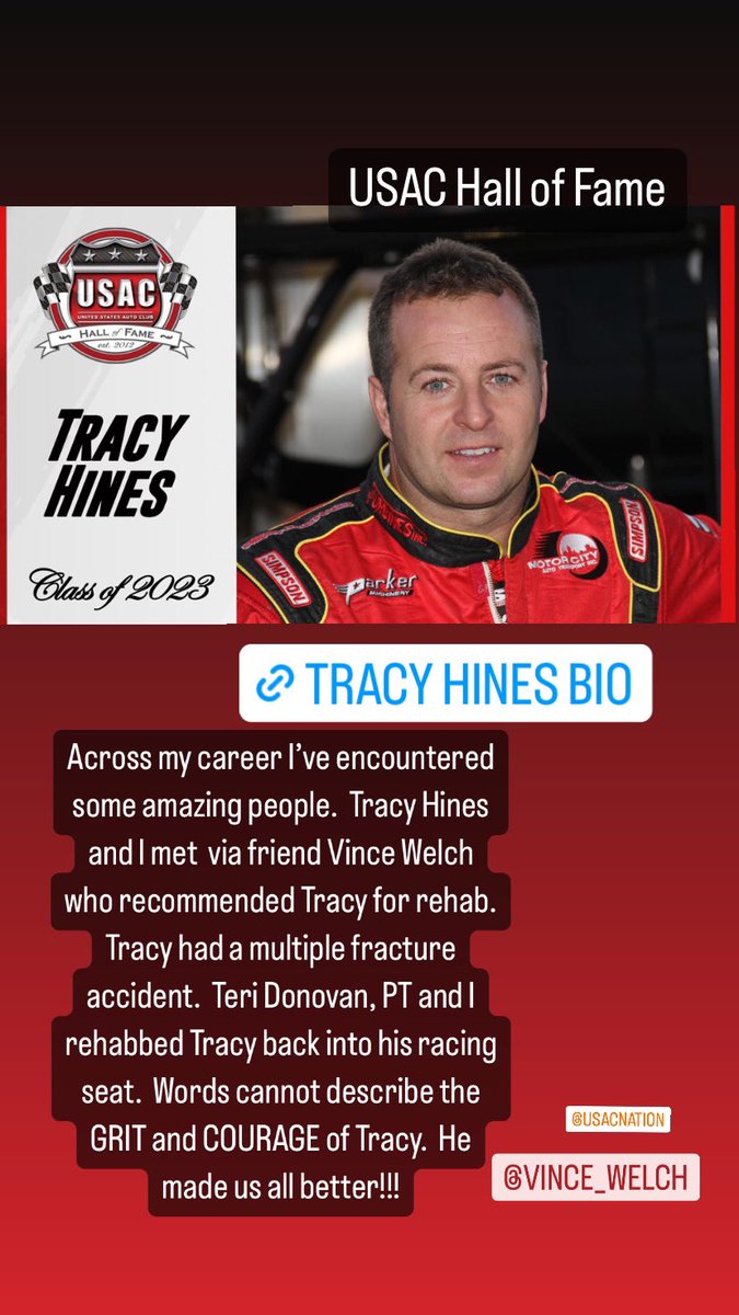 Congratulations to Tracy Hines. USAC Hall of Fame usacracing.com/news/item/1242…