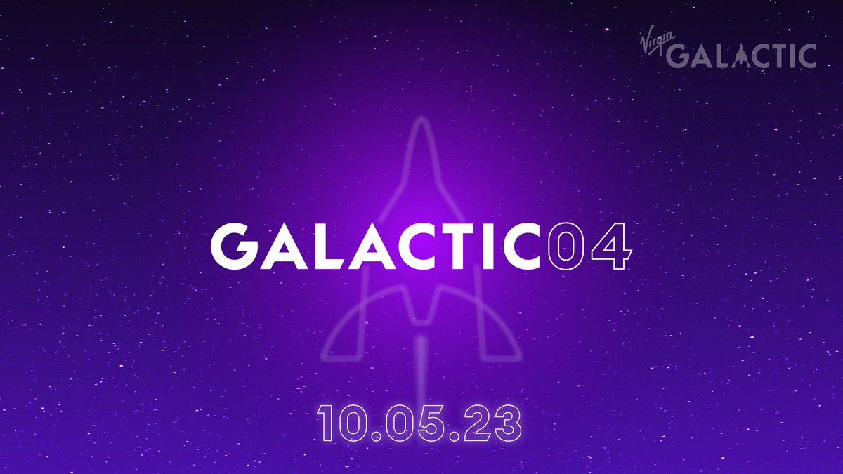 The 'Galactic 04' flight window opens on Thursday, October 5, 2023. This mission will be the 5th spaceflight in 5 months. Details → bit.ly/VG-Galactic-04