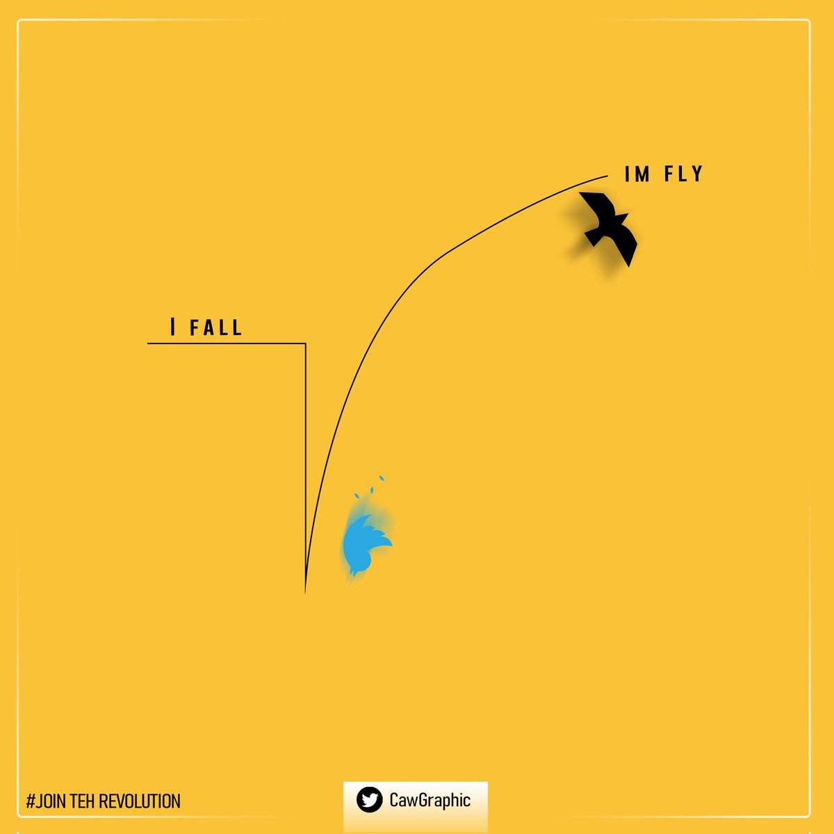 CawGraphic's tweet photo. They fall(gonna fall), we'll fly!..

#CAW $CAW #CAWGRAPHIC https://t.co/FM1J7G2jbh