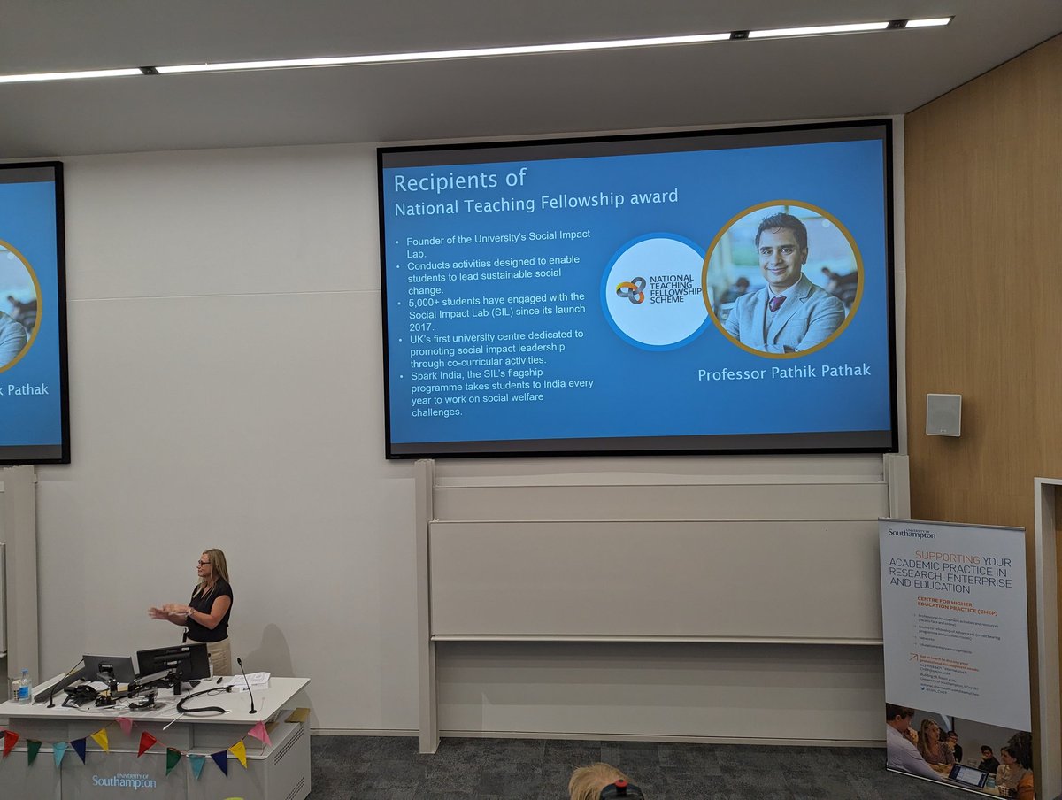 Celebrating the announcement of the NTF awards <a href="/unisouthampton/">University of Southampton</a> @UoS_CHEP 🎉🎉🎉#CHEPstival