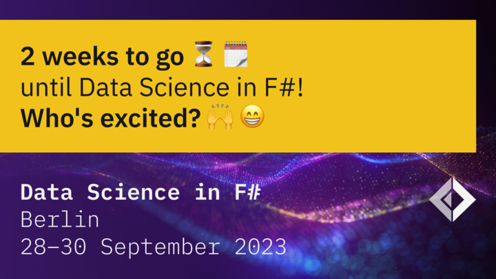 FsLab (@fslaborg) on Twitter photo LAST CALL FOR #DataScienceInFSharp TICKETS!
We're so excited that this one-of-a-kind #FSharp conference is only 2 weeks away. Who's going to be there?🙋♀️🙋♂️
Don't miss the latest insights from <a href="/dsymetweets/">Don Syme</a>, <a href="/tomaspetricek/">Tomas Petricek (find me on BlueSky)</a>, <a href="/evelgab/">Evelina Gabasova</a>, @FastFSharp & more.
🎟️datascienceinfsharp.com LAST CALL FOR #DataScienceInFSharp TICKETS!
We're so excited that this one-of-a-kind #FSharp conference is only 2 weeks away. Who's going to be there?🙋♀️🙋♂️
Don't miss the latest insights from <a href="/dsymetweets/">Don Syme</a>, <a href="/tomaspetricek/">Tomas Petricek (find me on BlueSky)</a>, <a href="/evelgab/">Evelina Gabasova</a>, @FastFSharp & more.
🎟️datascienceinfsharp.com