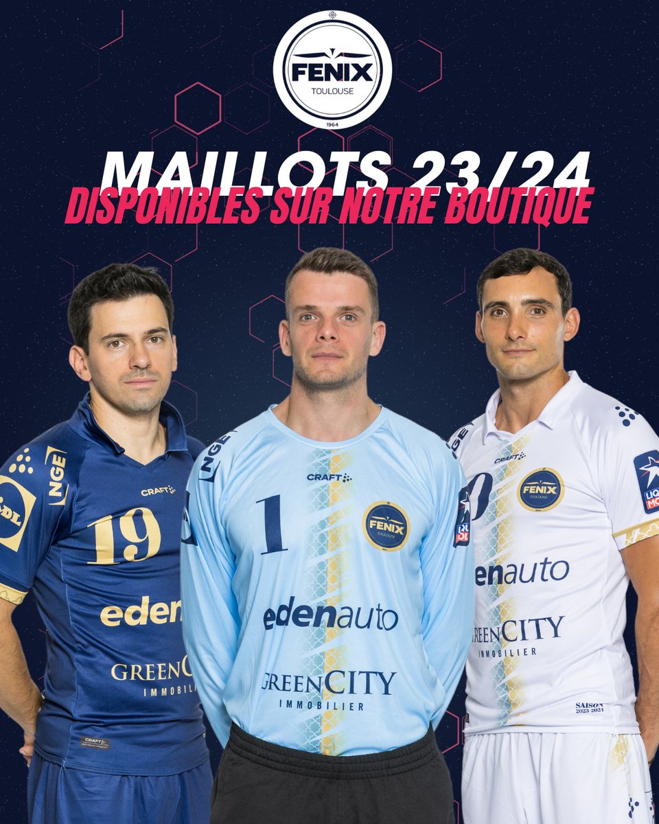 Les maillots 23/24 sont disponibles sur notre boutique en ligne 😁

Domicile, extérieur et même le maillot gardien, il y en a pour tous les goûts !

Direction la boutique 👉 fenixtoulouse.mypresta.shop/14-nouvelle-sa…