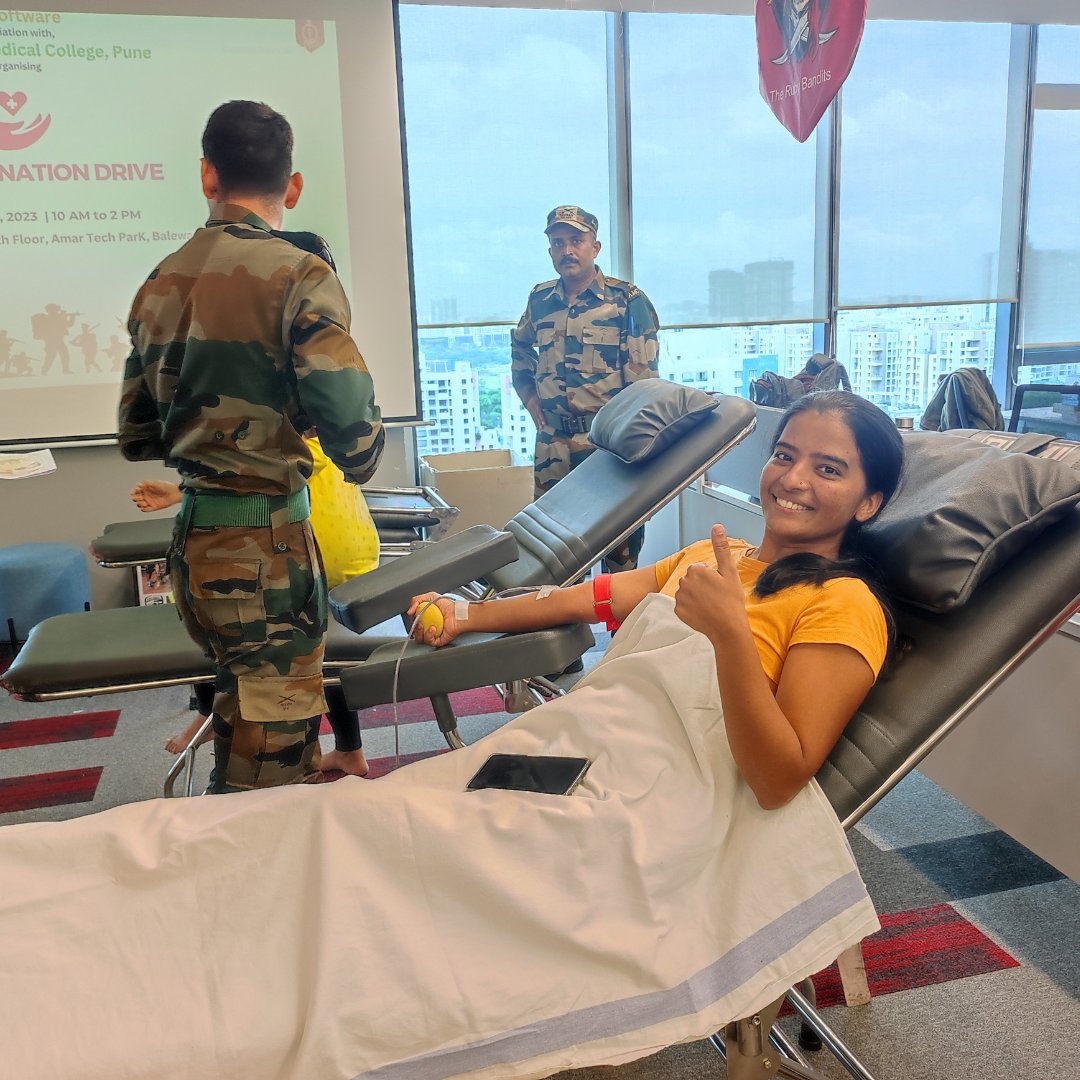 joshsoftware's tweet photo. Saving lives one drop at a time!

The Blood Donation Drive at Josh Software was a resounding success, with employees uniting to make a meaningful impact. Together, we've replenished hope and health in our community. 

Kudos to our incredible team!
#lifeatjosh #joshsoftware https://t.co/7j5gagJLPq