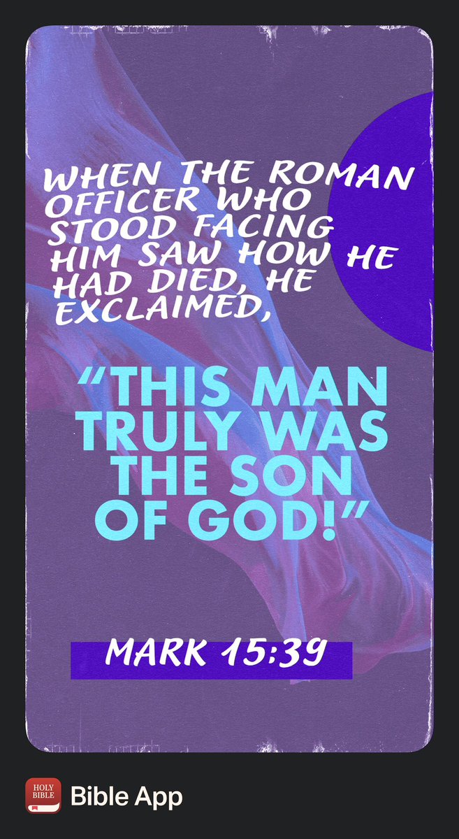 dr_pmcg's tweet photo. When the Roman officer who stood facing him 
saw how he had died, he exclaimed, 
“This man truly was the Son of God!”
Mark 15:39 NLT

We know how he lives. We know how he died. 
We know that he lives again!
Jesus truly is the Son of Fod and my only Hope. https://t.co/9lF7c9WbtT