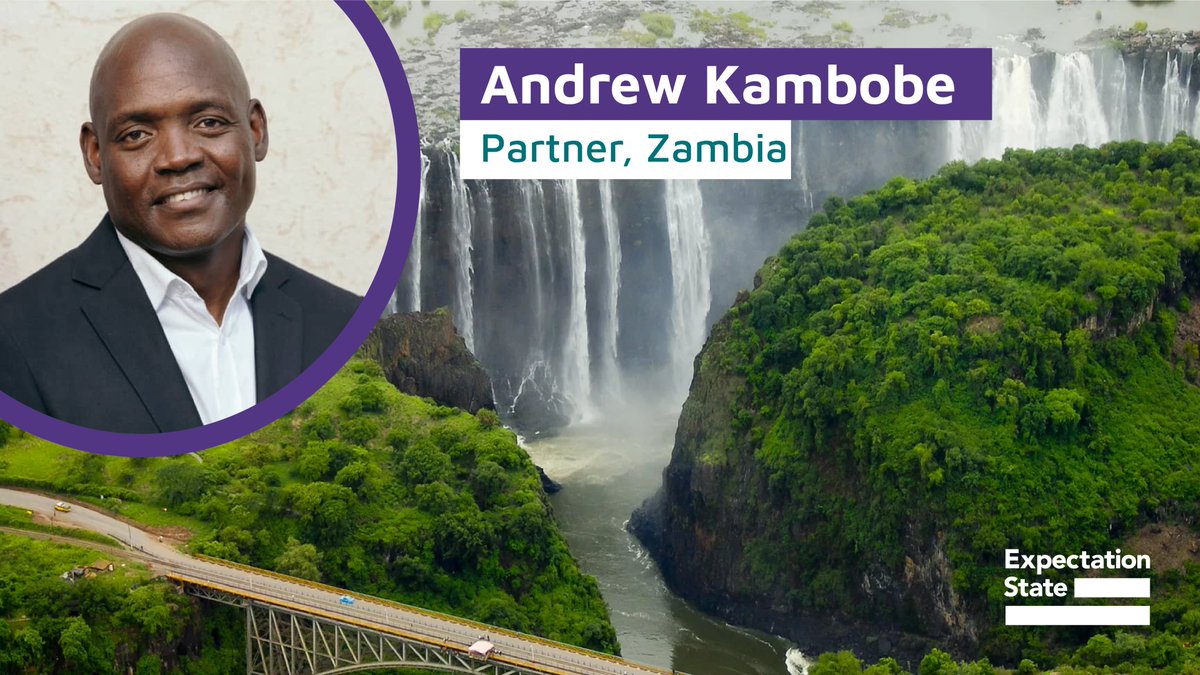 exp_state's tweet photo. We’re thrilled to lay down roots in Zambia, with Andrew Kambobe joining us as an Expectation State Partner and Country Director for Zambia.

Our goal is to work with like-minded organisations in Zambia and around the region to unlock potential and build more inclusive economies https://t.co/DVBMp5ZEcB