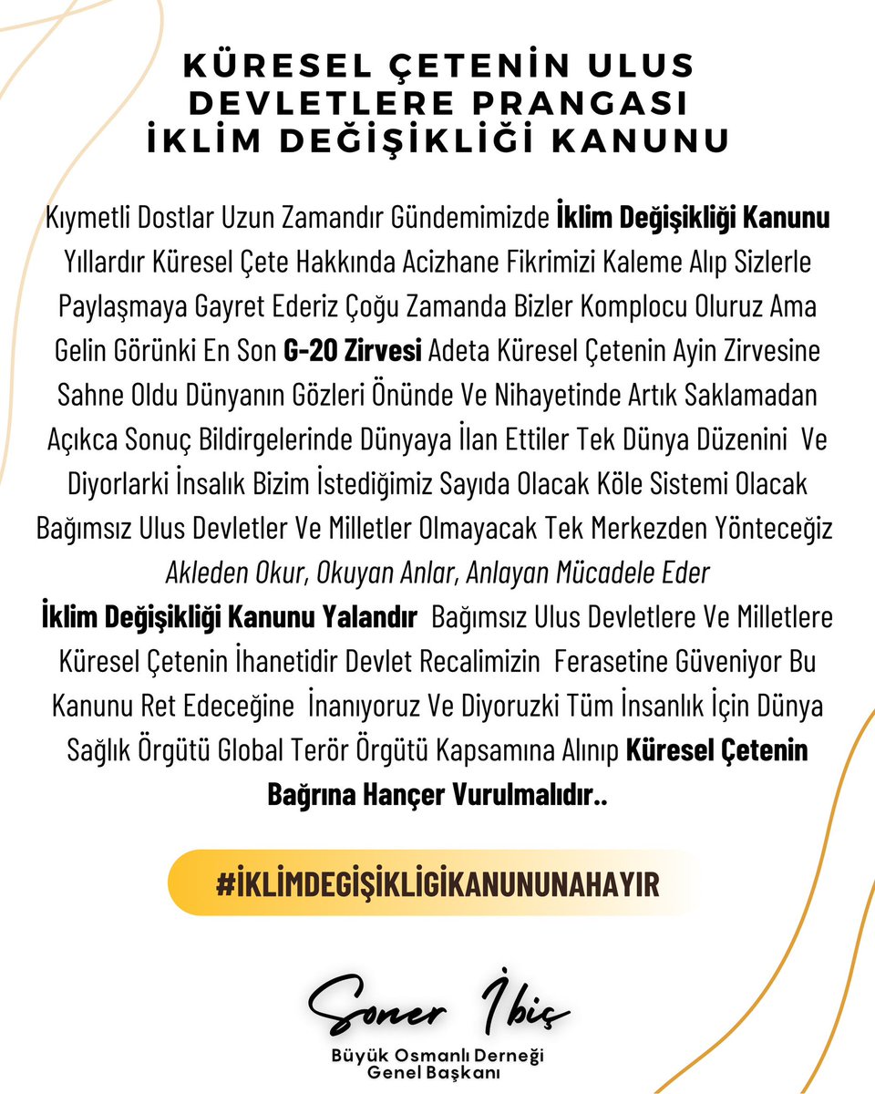 #iklimkanununahayır