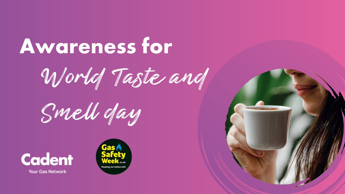 CadentGasLtd's tweet photo. Today is World Taste & Smell Day. A gas leak would be difficult to detect at home without a sense of smell!
We are supporting @FifthSenseUK a charity for people with smell and taste disorders. Find out more https://t.co/Vc62yADdvV #GSW23 #TasteandSmellDay #FifthSense https://t.co/Jzx1j7yUmm