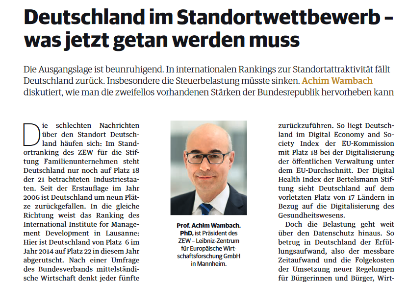 ZEW (@zew) on Twitter photo „Eine gute #Standortpolitik trägt dazu bei, dass #Investitionen in die Zukunftsfähigkeit auch in jenen #Sektoren getätigt werden, die nicht in den Vorteil der #Subventionen kommen“, sagt #ZEW-Präsident <a href="/AchimWambach/">Achim Wambach</a> im Magazin der <a href="/LEStiftung/">Ludwig-Erhard-Stiftung</a>. Download ➡️ ludwig-erhard.de/wp-content/upl… „Eine gute #Standortpolitik trägt dazu bei, dass #Investitionen in die Zukunftsfähigkeit auch in jenen #Sektoren getätigt werden, die nicht in den Vorteil der #Subventionen kommen“, sagt #ZEW-Präsident <a href="/AchimWambach/">Achim Wambach</a> im Magazin der <a href="/LEStiftung/">Ludwig-Erhard-Stiftung</a>. Download ➡️ ludwig-erhard.de/wp-content/upl…