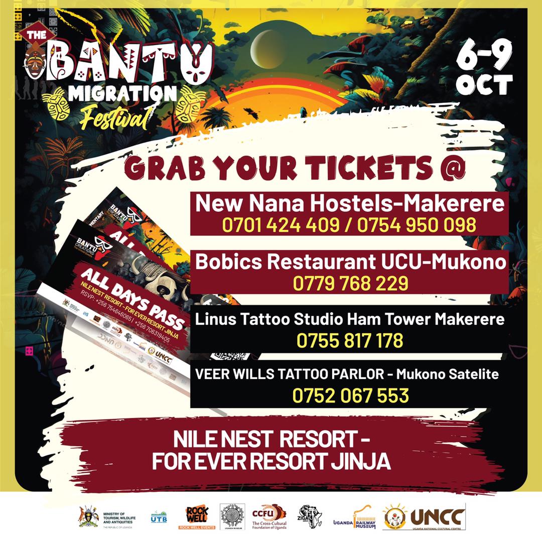 Grab your tickets from these respective points. Only 50k @Bantu_Migration