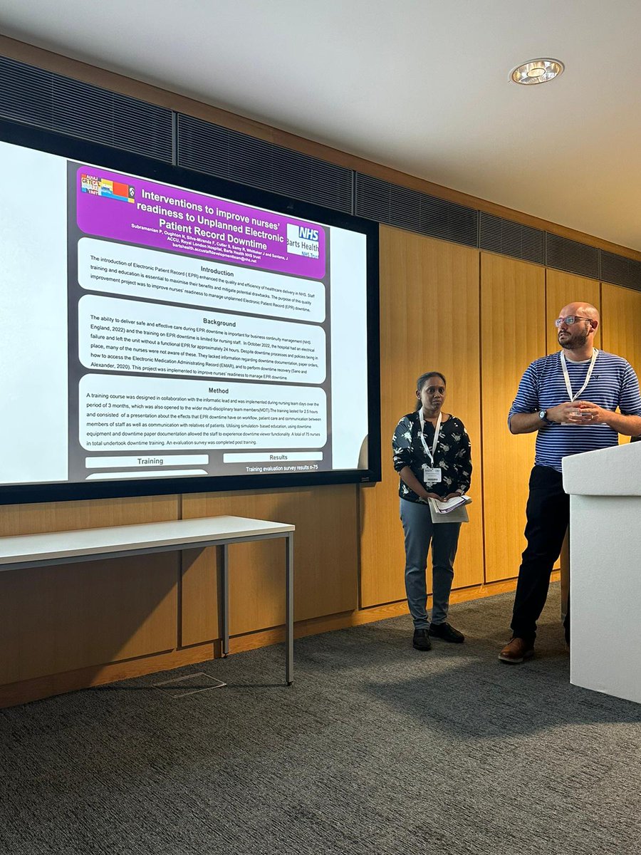 We did it! myself and @PeachiammalS presented the work carried out by @PDNs_AccuRLH on unplanned electronic downtime on @teamaccu at this year's @BACCNUK conference. What an incredible team!
