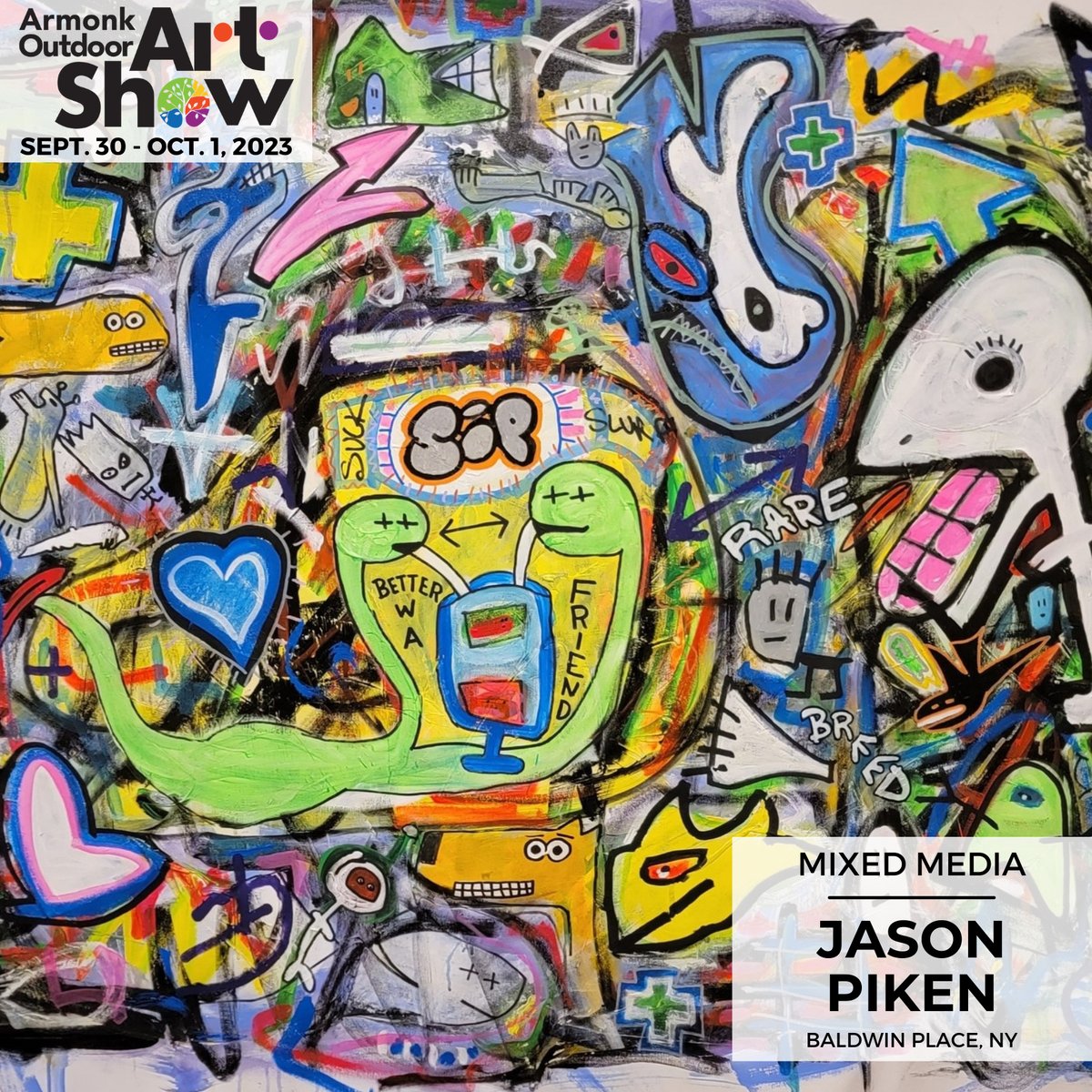 We welcome Jason Piken to our 2023 Armonk Outdoor Art Show!

Save the Date: Sept. 30 + Oct. 1 

#armonkoutdoorartshow