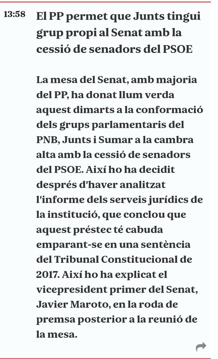 CADCI's tweet image. ULTIMA HORA &quot;son catalanes domesticados&quot; el PP🇪🇸✋🏻 pacta que JUNTS🎗 tingui grup propi al Senado, es a dir sobressous amb dietes de 1700€/mensuals, cotxes oficials i taxis gratis #embat #nosurrender #acordhistòric #PuigdemontPresident #OpTarradellas