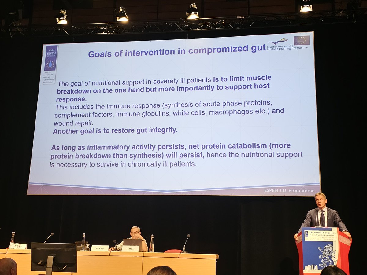 drRobinDud's tweet photo. ✨Great lecture by past Presiden
of @Polspen Prof. Stanislaw Kłęk from #Cracow, Poland 🇵🇱
during 3rd day of #ESPEN 
Life-Long Learning (LLL) PROGRAMME in 🐈 Lyon 

👉Nutrition support in GI diseases 👇

#2023ESPENcongress 👌👍
@ESPENorg
@ASPEN_nutrition 
https://t.co/M77fbWzvWI https://t.co/YiKS4fNZsu