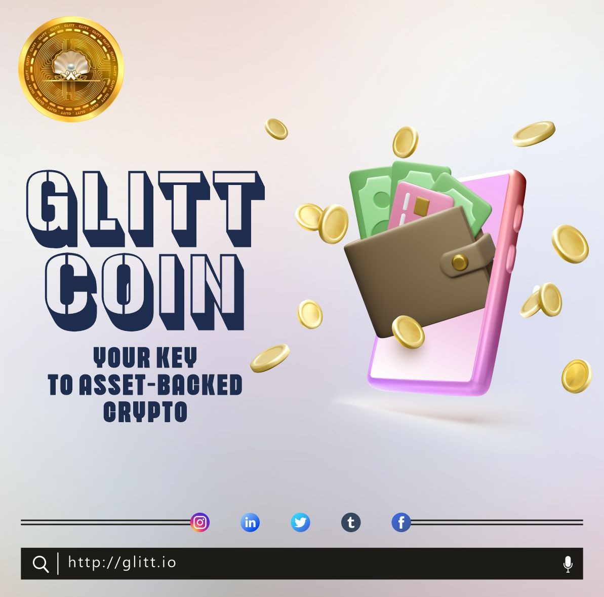 glitt_coin's tweet photo. 🌟 Introducing GLITT COIN 🌟
🔑 Your Key To Asset-Backed Crypto 🔐
      Join us today: https://t.co/2u89VakC8L
#worldsfirstcrypto #backedcrypto #glittcoin #cryptoinvesting #digitalcurrency #easytrading #cryptoglitt #tradingtips #cryptocurrency #coinlaunch #btc #forex https://t.co/UV5tzUy9xU