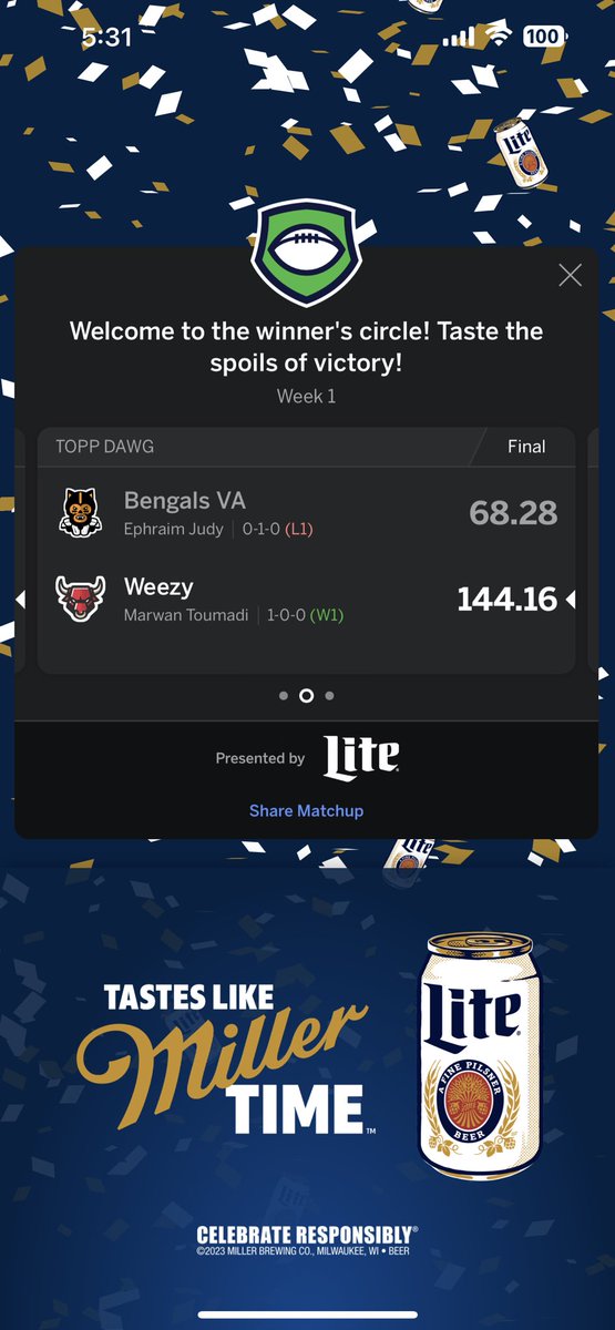 MarketMVP's tweet photo. Great way to start week 1 in fantasy 

3-0 https://t.co/eGeiNVJEqK