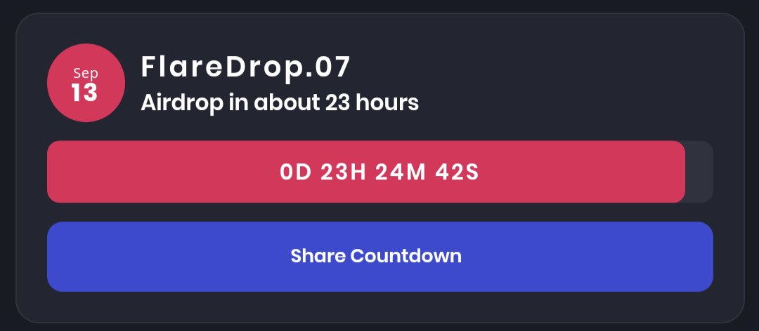 SicairosDavid's tweet photo. The next #FlareDrop occurs in 23H. #FLR
#FlareDrop07 @Flarepedia @FlareNetworks https://t.co/i2Gm53QKNM