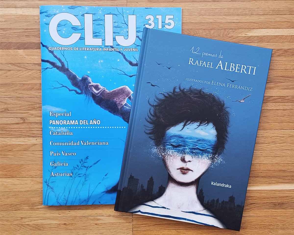 Una de las ilustraciones con las que #ElenaFerrandiz recrea los versos de #RafaelAlberti salta de las páginas del #libro a la portada de la #RevistaCLIJ. Imágenes que consiguen "algo distinto, con el mar muy presente" #12PoemasDeRafaelAlberti #poesia
📘 bit.ly/12PoemasDeAlbe…