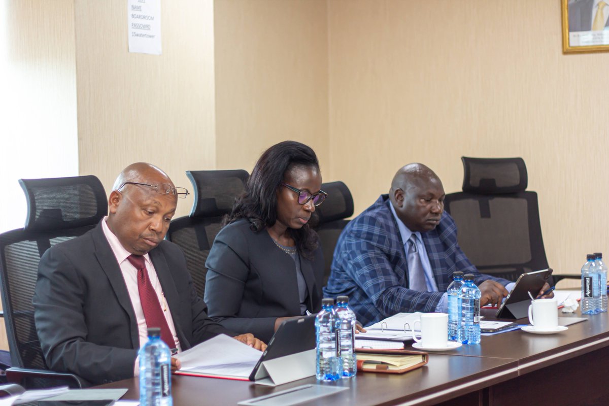 Happening Now: Chairman, Hon. @EchesaRashid chairing a full board meeting at KWTA Boardroom, NHIF building in Nairobi. The Board is receiving and reviewing reports from HR & Corporate Affairs, Finance, Technical & Strategy, and Audit committees for quarter four (April-June 2023).