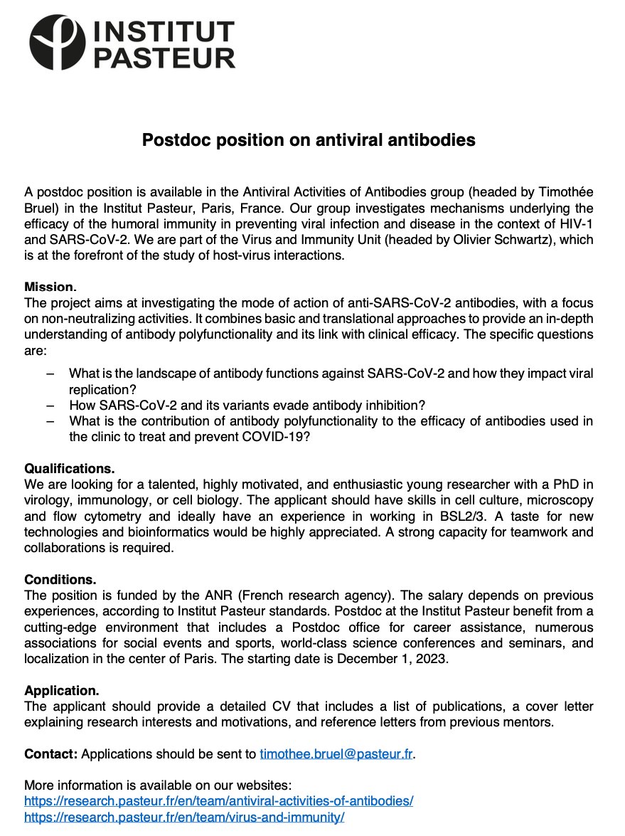 Timothée Bruel (@timothee_b) on Twitter photo 🚨Job alert 🚨
I'm recruiting a postdoc to work of my recently funded <a href="/AgenceRecherche/">ANR - Agence nationale de la recherche</a> project 🔥🤩
More details 👇
Don't hesitate to DM 👌
Please RT 🙏 🚨Job alert 🚨
I'm recruiting a postdoc to work of my recently funded <a href="/AgenceRecherche/">ANR - Agence nationale de la recherche</a> project 🔥🤩
More details 👇
Don't hesitate to DM 👌
Please RT 🙏