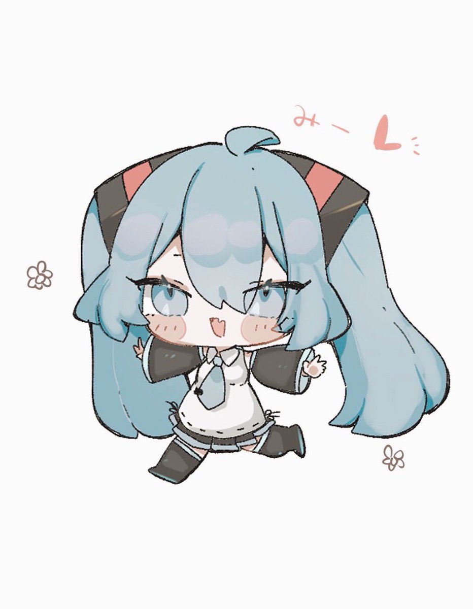 初音ミク 「#みんなでデフォルメ絵をあげて幸せな気分になろうデフォルメはいいぞ! 」|ひき🥞超ボーマス51/E20のイラスト