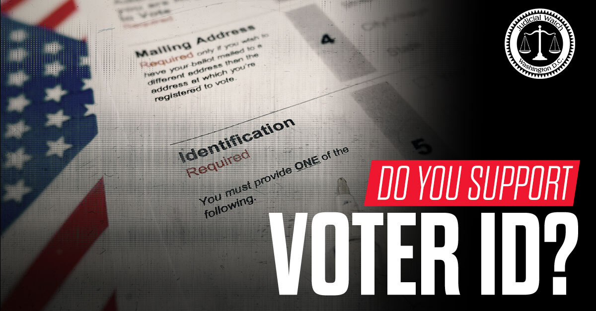 Judicial Watch ⚖️ (@judicialwatch) on Twitter photo RETWEET if you support Voter ID! RETWEET if you support Voter ID!