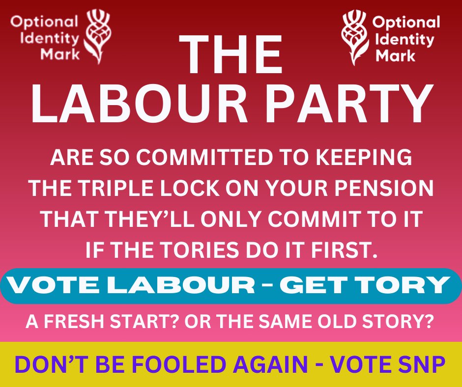 Red Tories and Blue Tories.
Two cheeks of the same arse!
#DontBeFooledAgain
#ScottishIndependence