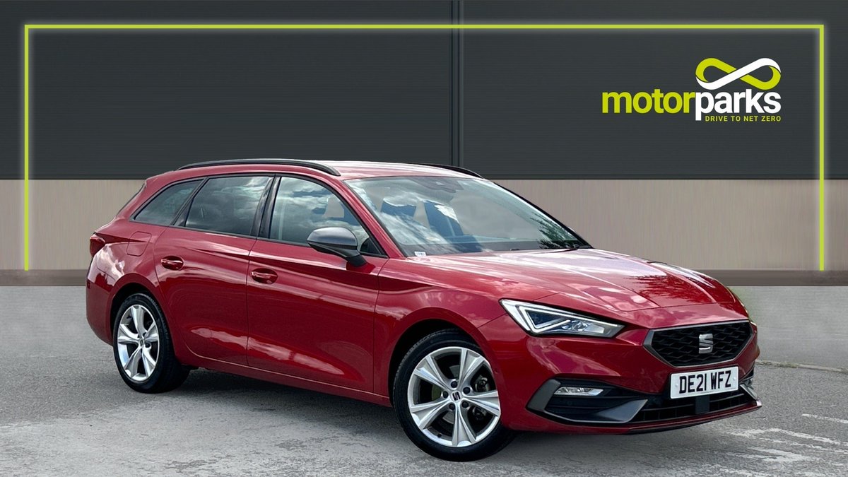 2021 Seat Leon 1.5 eTSI 150 FR DSG with Navigation.
Under 25,000 Miles in Desire Red Metallic.

Available at £20,000

- Part Exchange Available
- Ready to Test Drive
- Finance Available
- Qualifies for Warranty4Life

Find out more: 01925 934 746

motorparks.co.uk