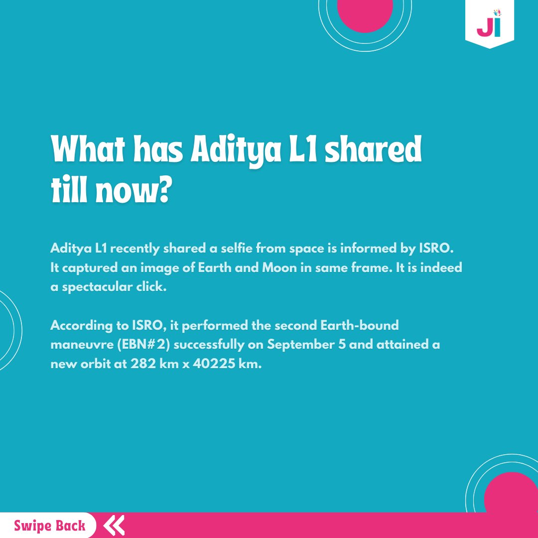 juniorimprint's tweet image. Information Source: isro.gov.in 

#AdityaL1Mission #SpaceExploration #IndianSpaceResearch #SunMission #SolarScience #IndiaInSpace #ScienceNews #SolarMission #KidsInScience #NewsReaders #News #SpaceHistory #juniorimprint