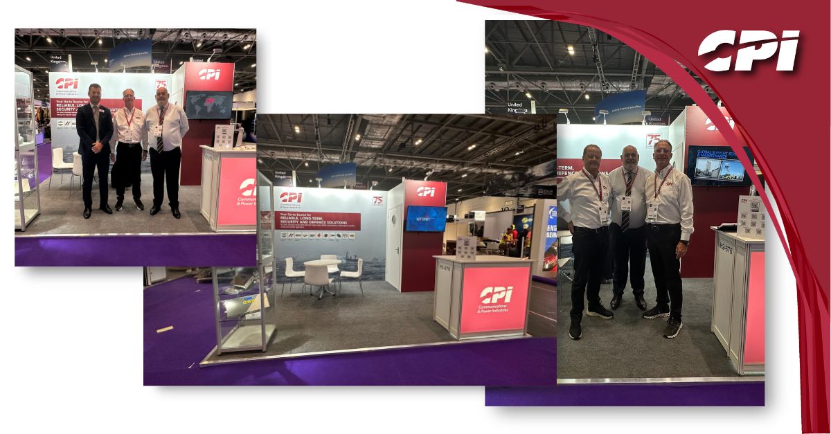 Doors are now open for the DSEI 2023 exhibition at Excel, London. Pop down to Stand H2-676 and say hello to the team! 

#communicationspowerindustries #CPII #CPITMD #CPITMDTechnologies #CPI75Years #DSEI2023