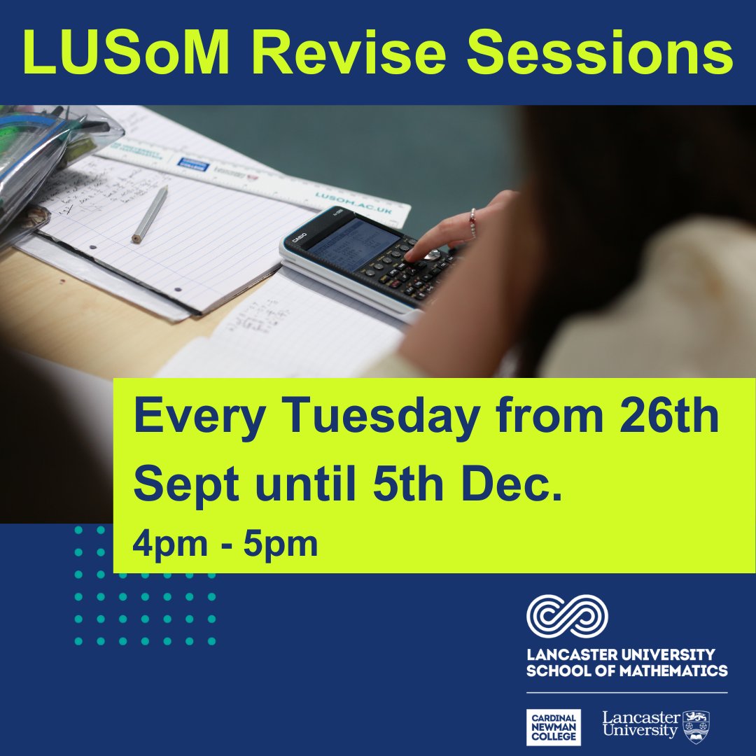 LUSoM_'s tweet photo. LUSoM Revise Sessions are now available to book!

For Year 11 pupils aiming for grade 7-9 at GCSE, these sessions will help form invaluable revision for your exams.

Click the link below to book your space:
https://t.co/B1k18lkfu6 https://t.co/dZxVkslIW8