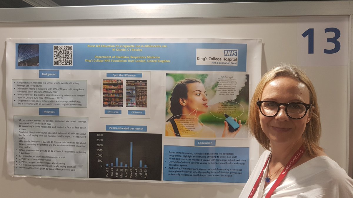 Passionate field work by <a href="/MiraOsinibi/">Mira Osinibi</a> 
Besides school children, their families and school nurses also need education on e-cigarettes.
#smoking is not just #tobacco anymore
#ERSCongress 

<a href="/KingsCollegeNHS/">King's College NHS</a>