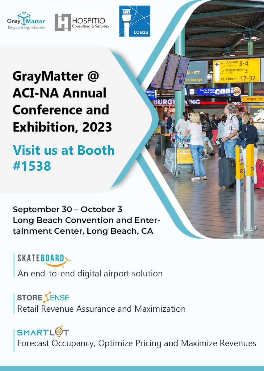 graymatterindia's tweet photo. 17 Days to go! Please Join us from 30th Sep'23-3rd Oct'23 at the
#ACI_NA_Annual_Conference_and_Exhibition in Long Beach. We look forward to welcoming you at our booth #1538 https://t.co/GLueirRdpU
@ACIWorld @graymatterindia #ACI2023 #ACILongBeach #ACIConference #GrayMatter https://t.co/Ks3OxoMqiu