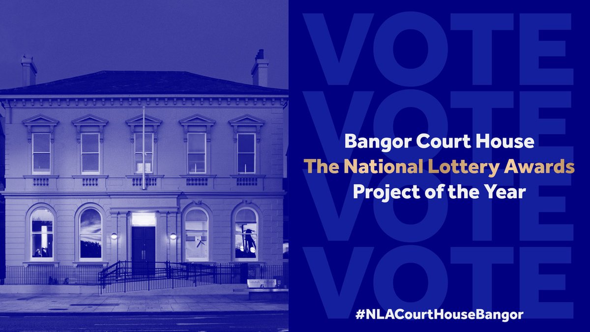 VOTE FOR US! We're honoured to be a National Lottery Project of the Year finalist! No NI based project has ever won & we'd love to be the first - but we need your help. Please comment below or RT this post using #NLACourtHouseBangor. Or click the link in our bio to vote by email.