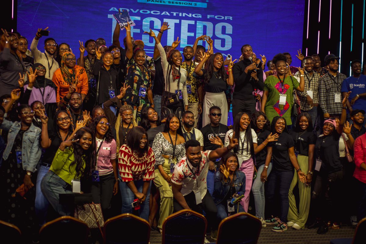 TestFest_'s tweet photo. Special appreciation to everyone who graced Test Festival 2023! To those who had to travel from different states outside Lagos, Thank you! To our partners, we are honoured!
#testfest2023 #TestFest2023 #TestFest23 #thebugdetective #softwaretesting #softwaretesters https://t.co/oibczVMEaH