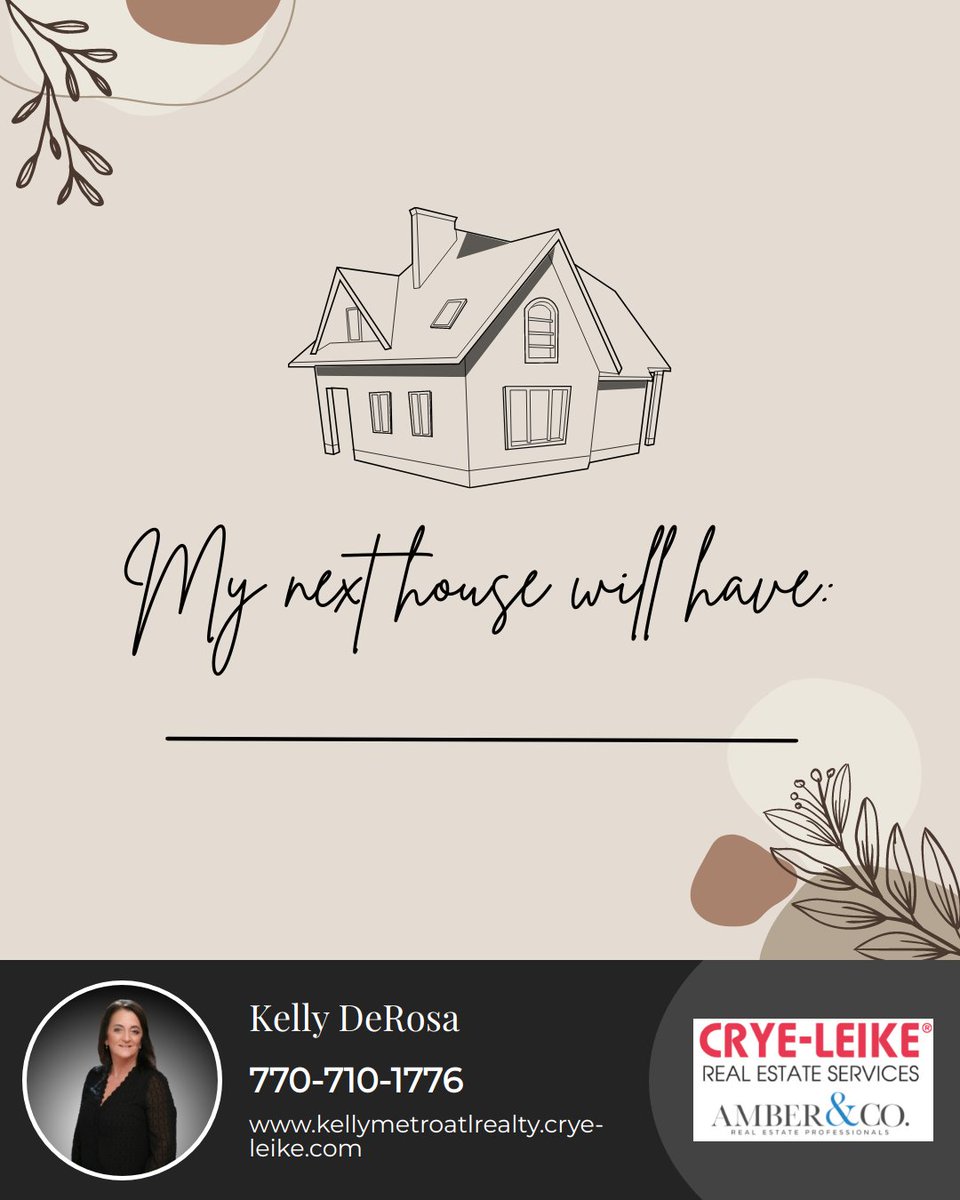 KellyDeRealtor's tweet image. Building the home of your dreams means focusing on what truly matters to you. What are the three non-negotiable features that your dream home must have? #dreamhome #realestate #homefeatures #newhome #homeaesthetic #dreamhomestyle #dreamhomegoals #dreamhomes